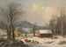 École rouge scène de campagne - George Henry Durrie — artwork view
