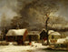 Winter scene in New Haven, Connecticut - George Henry Durrie — artwork view