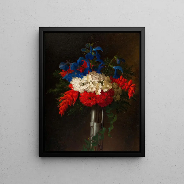 Bouquet patriotique - George Henry Hall — framed artwork on a wall