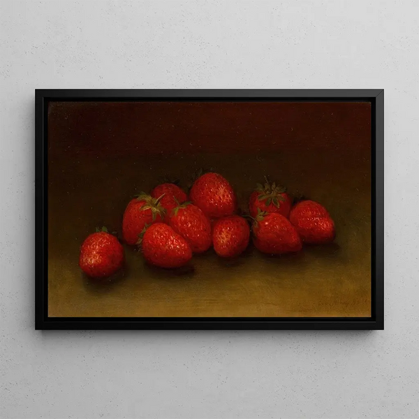 Strawberry Painting - George Henry Hall — framed artwork on a wall