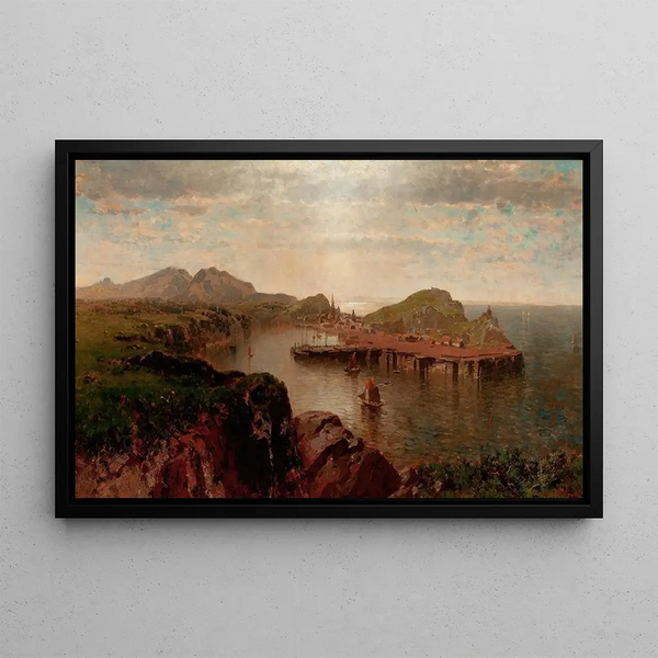 Côte d'Ilfracombe, Devonshire, Upper Hudson River, Storm King - George Herbert McCord — framed artwork on a wall