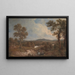 Landscape painting with figures in the foreground - George Howland Beaumont — framed artwork on a wall