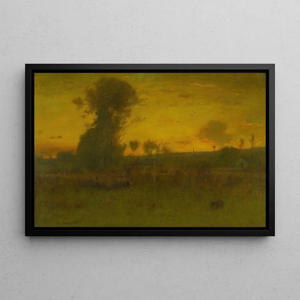 After Sunset in Montclair, New Jersey - George Inness — framed artwork on a wall