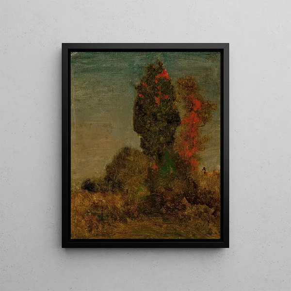 Autumn Trees Painting - George Inness — framed artwork on a wall