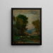 Cows by a Stream - George Inness — framed artwork on a wall