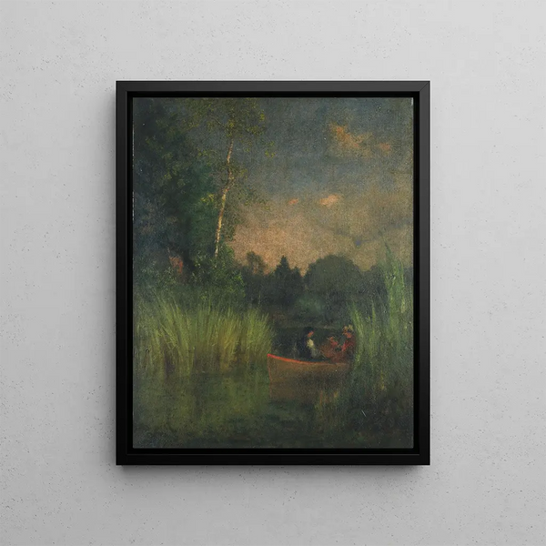 Twilight in the Reeds - George Inness — framed artwork on a wall
