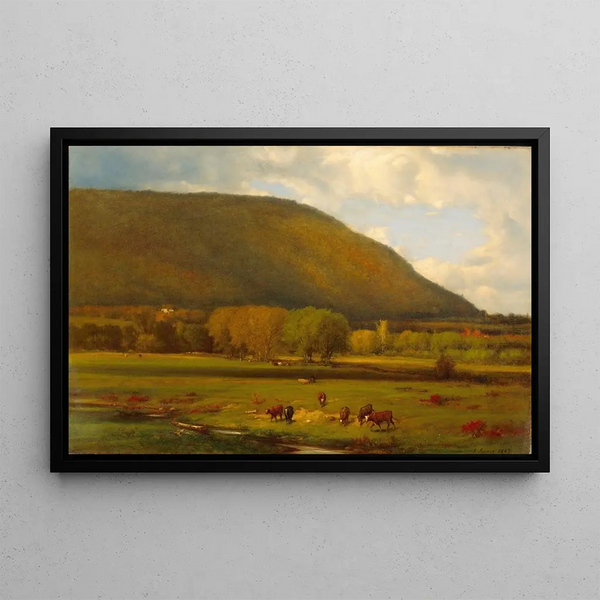 Hudson River Valley - George Inness — framed artwork on a wall