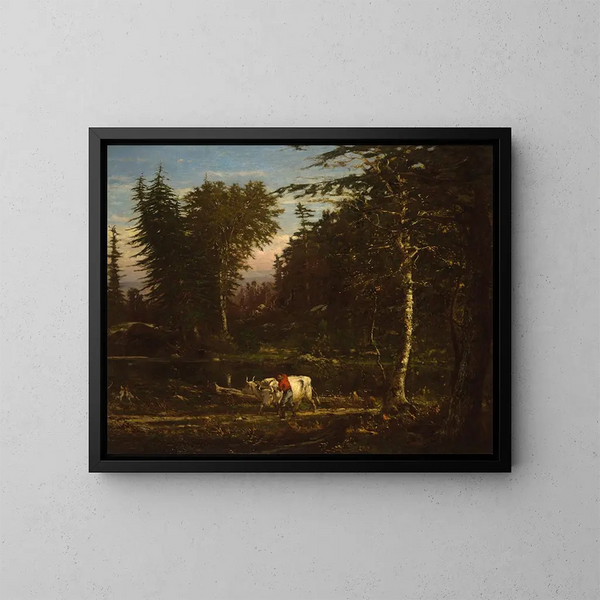 in the Adirondacks - George Inness — framed artwork on a wall