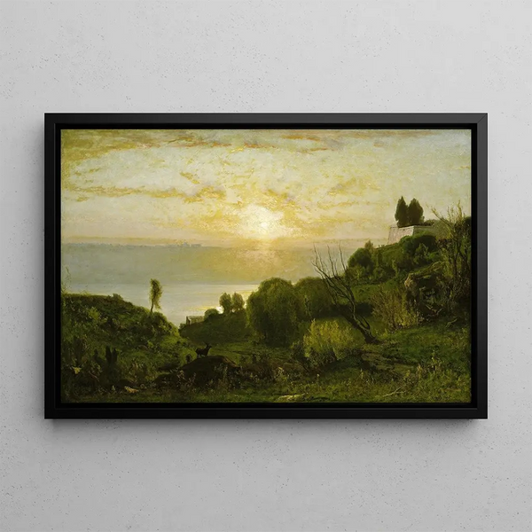 Lake Albano - George Inness — framed artwork on a wall