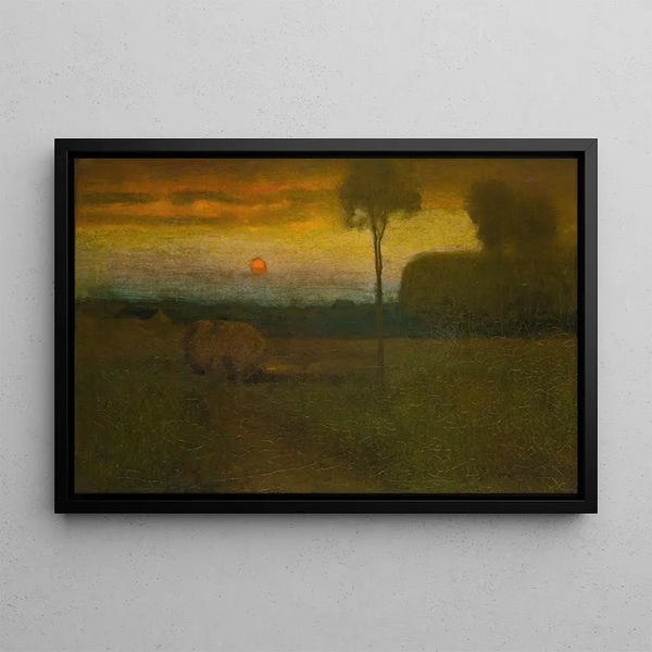 Landscape Evening Landscape - George Inness — framed artwork on a wall