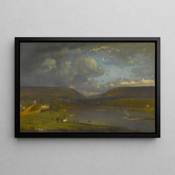 On the Delaware River - George Inness — framed artwork on a wall