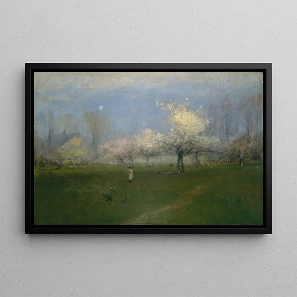 Spring Flowers Painting in Montclair, New Jersey - George Inness — framed artwork on a wall