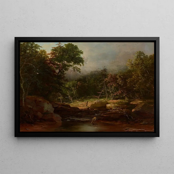 Creek in the Mountains - George Inness — framed artwork on a wall