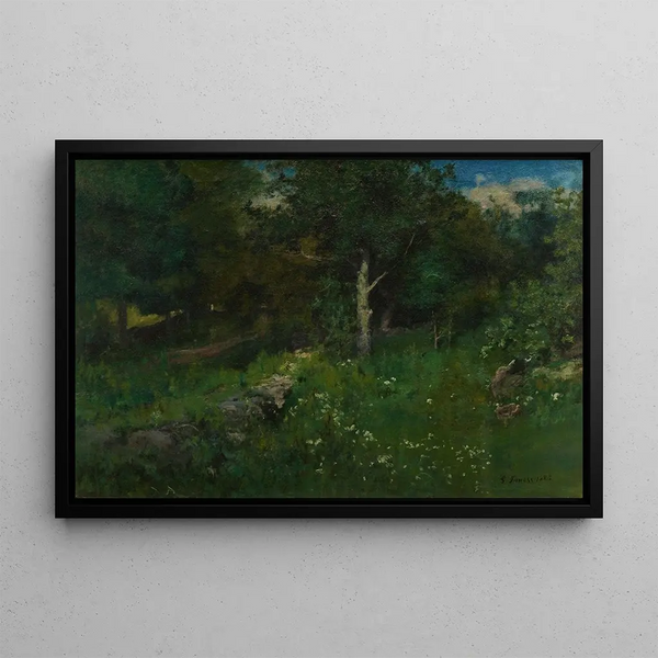 Summer Foliage Painting - George Inness — framed artwork on a wall