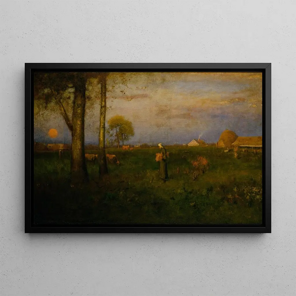 Twilight Painting - George Inness — framed artwork on a wall
