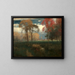 Sunny Autumn Day - George Inness — framed artwork on a wall