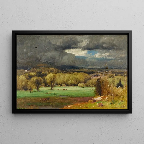 L'Orage qui approche - George Inness — framed artwork on a wall