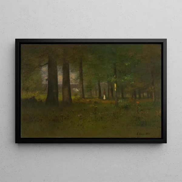Le Bord de la forêt - George Inness — framed artwork on a wall