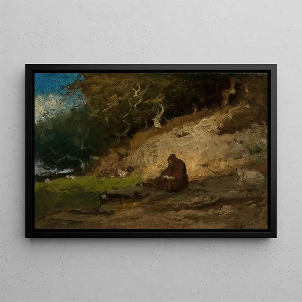 L'Ermite - George Inness — framed artwork on a wall