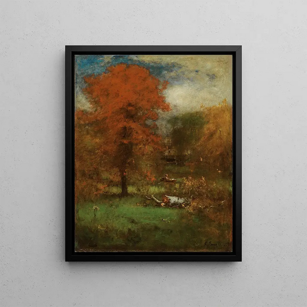 L'étang du moulin - George Inness — framed artwork on a wall