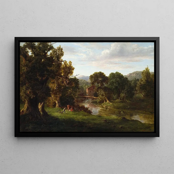 The Old Mill - George Inness — framed artwork on a wall