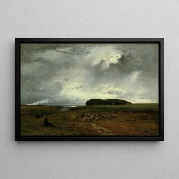 The Tempest - George Inness — framed artwork on a wall
