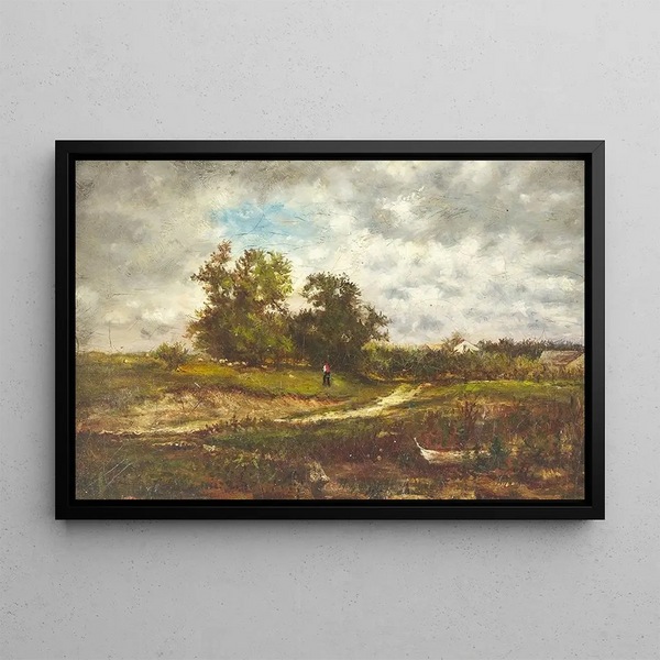 Mountain pasture - George Inness — framed artwork on a wall