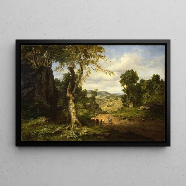 View in Berkshire County, Massachusetts after a September Storm - George Inness — framed artwork on a wall