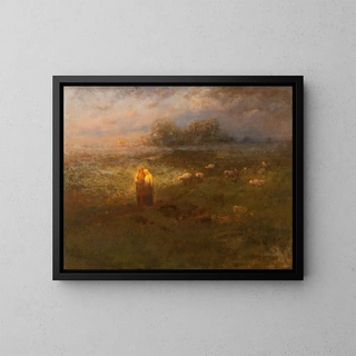 Golden Afternoon Painting - George Inness Jr — framed artwork on a wall