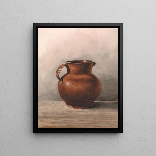 Nature morte Une cruche - George Jackson — framed artwork on a wall