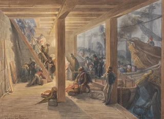 Staircase of the swans, London Bridge - George Johann Scharf — artwork view