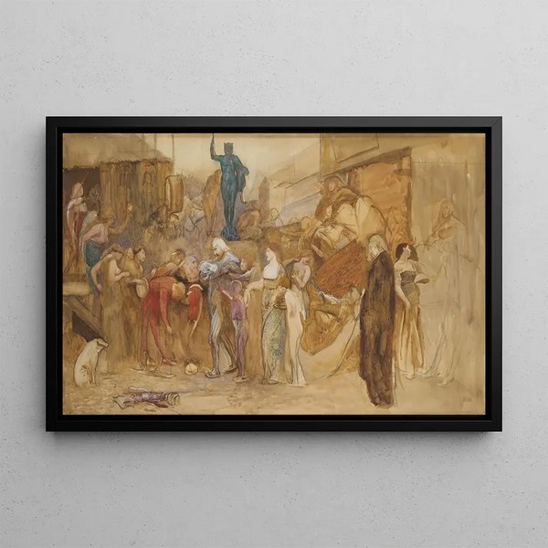 La foire aux vanités - George John Pinwell — framed artwork on a wall