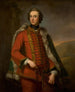 Portrait painting of Walter Smythe, three-quarter, wearing a uniform with a green cape lined with fur - George Knapton — artwork view