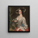 Portrait of a Woman - George Knapton — framed artwork on a wall