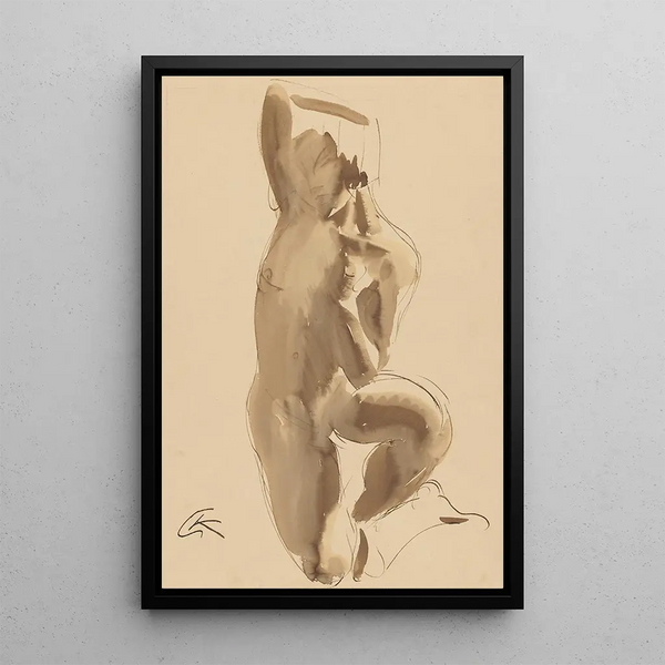 Study of the nude - George Kolbe — framed artwork on a wall