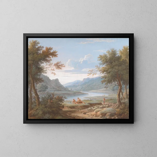A landscape arcadian - George Lambert — framed artwork on a wall