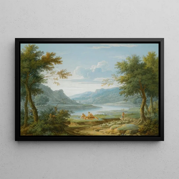 Classic Landscape Painting - George Lambert — framed artwork on a wall