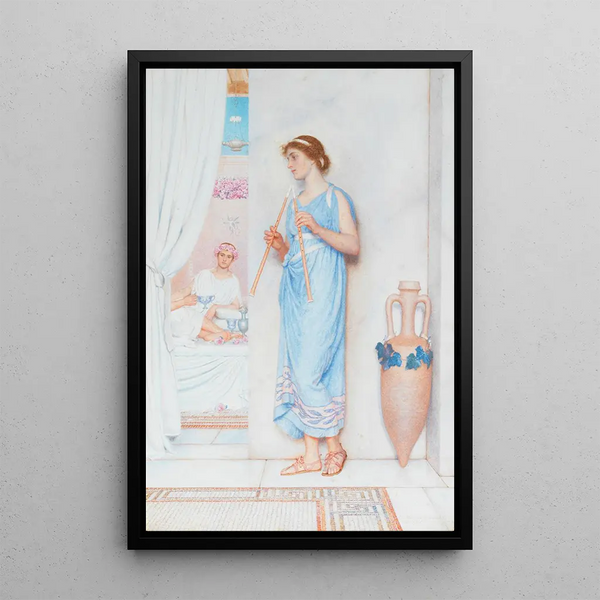 The Flute Player - George Lawrence Bulleid — framed artwork on a wall