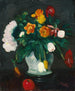 Flowers in a Vase and Apple - George Leslie Hunter — artwork view