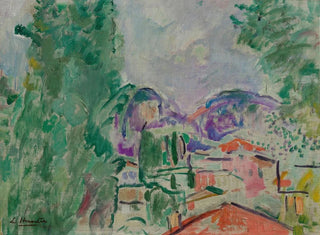 Toits du sud de la France - George Leslie Hunter — artwork view