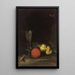 a still life of fruits and a wine glass - George Leslie Hunter — framed artwork on a wall