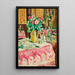 Still life with roses in an interior - George Leslie Hunter — framed artwork on a wall