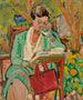 a Woman Reading - George Leslie Hunter — artwork view