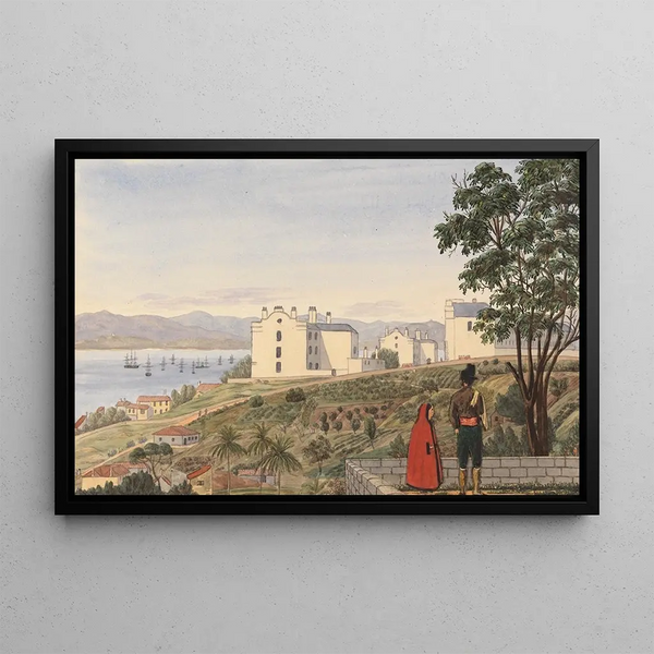 Les casernes sud de Gibraltar - George Lothian Hall — framed artwork on a wall
