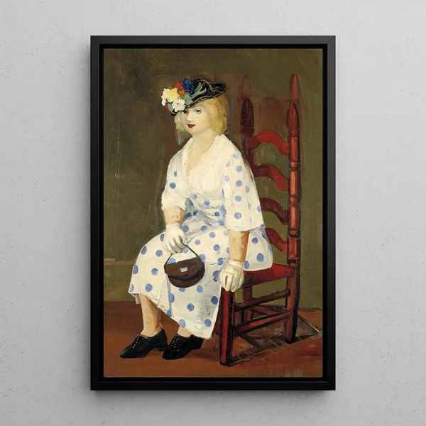 La robe à pois - George Luks — framed artwork on a wall