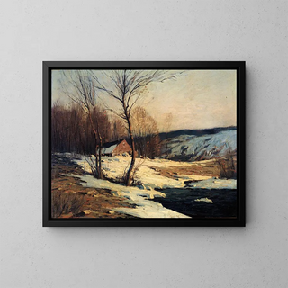 Late Afternoon Painting - George M. Bruestle — framed artwork on a wall