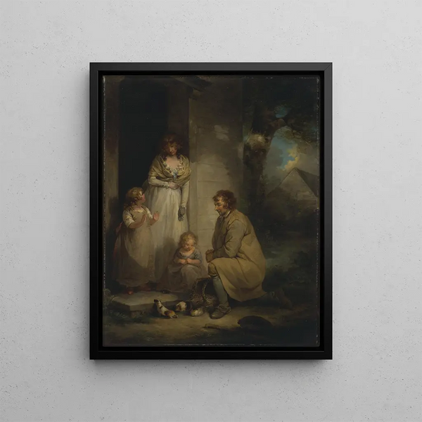 Sale of Guinea Pigs - George Morland — framed artwork on a wall