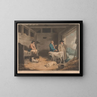 The Difficult Market - George Morland — framed artwork on a wall