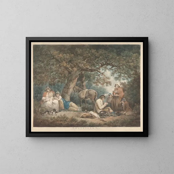 Voyageurs - George Morland — framed artwork on a wall