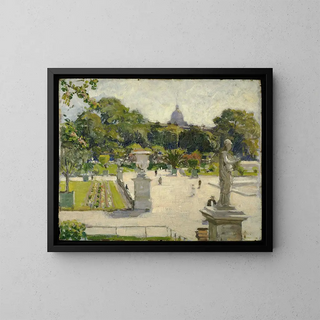 Gardens of Luxembourg - George Oberteuffer — framed artwork on a wall